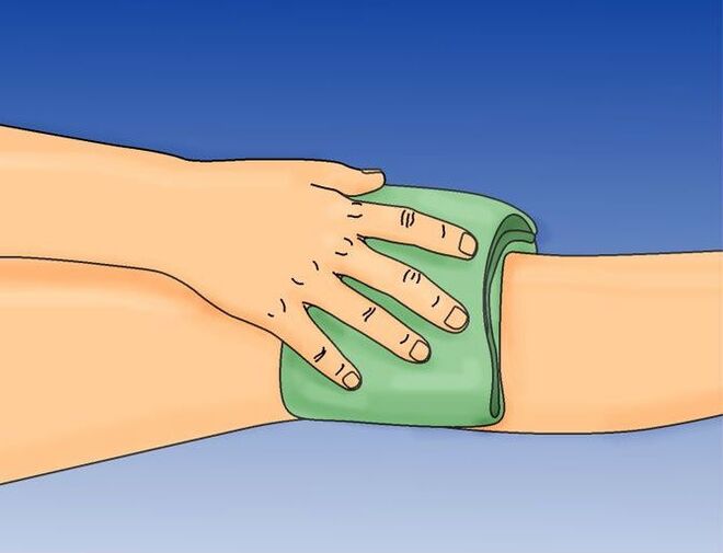 compress on the knee in case of arthrosis